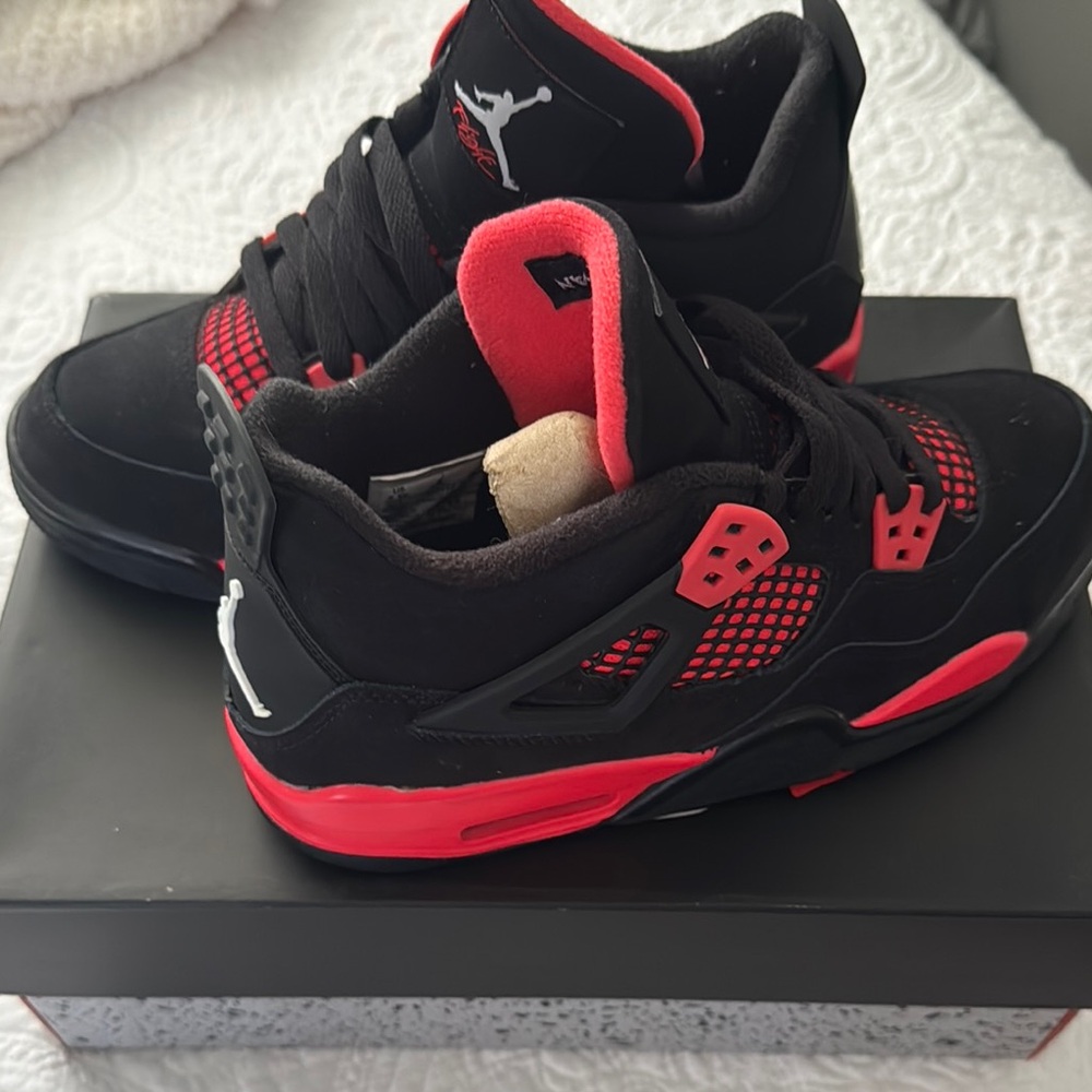Black and Red Athletic Sneakers - Picture 2 of 3